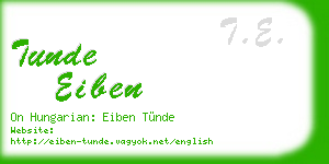 tunde eiben business card